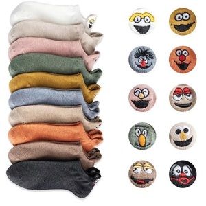 10 pair funny embroidered socks for women